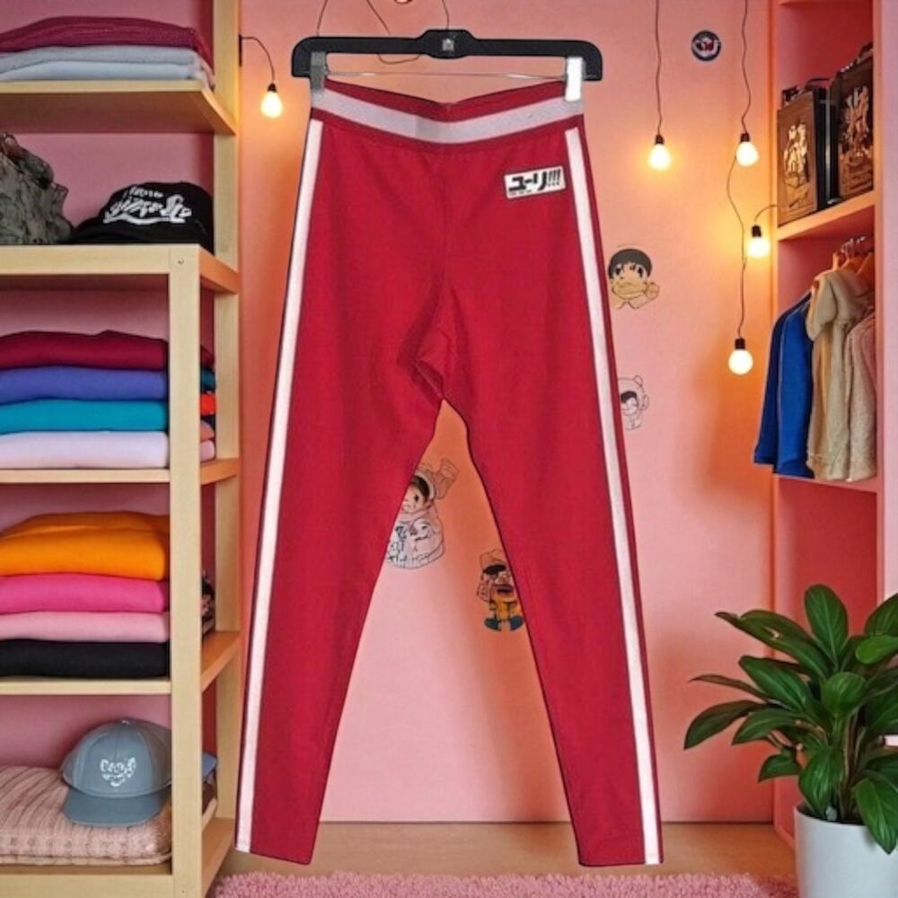 Crunchyroll "Yuri!!! On Ice" NWT Women's Junior Small Red & White Active Pants